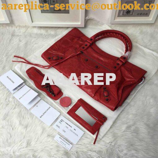 Replica Balenciaga Classic City claret red 12