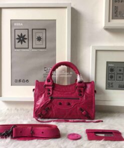 Replica Balenciaga Classic City rosy pink