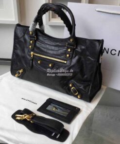 Replica Balenciaga Giant Gold City Black