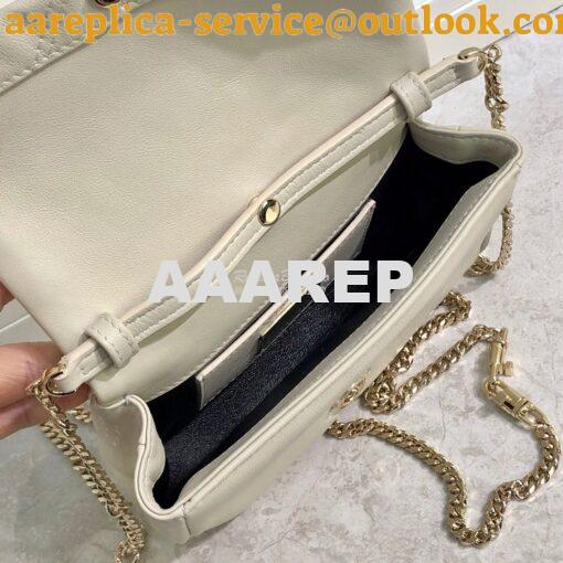 Replica Bvlgari Serpenti Cabochon Micro Shoulder Bag 288755 White 12