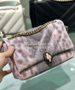 Replica Bvlgari Serpenti Cabochon Small Shoulder Bag 287993 Crystal Ro