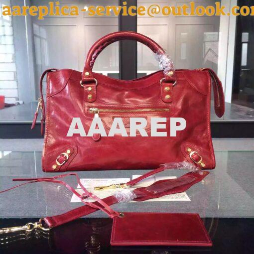 Replica Balenciaga Giant Gold City Claret Red