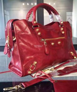 Replica Balenciaga Giant Gold City Claret Red 2