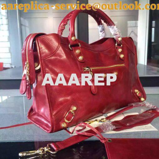 Replica Balenciaga Giant Gold City Claret Red 2