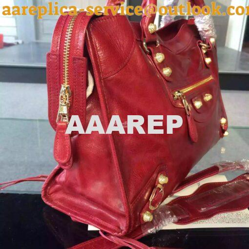 Replica Balenciaga Giant Gold City Claret Red 3