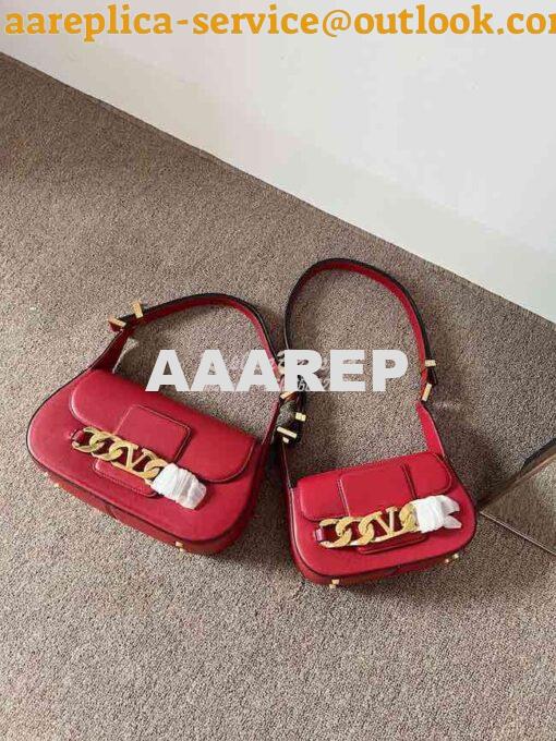 Replica Valentino VLogo Chain Calfskin Shoulder Bag 1W2B0K Red