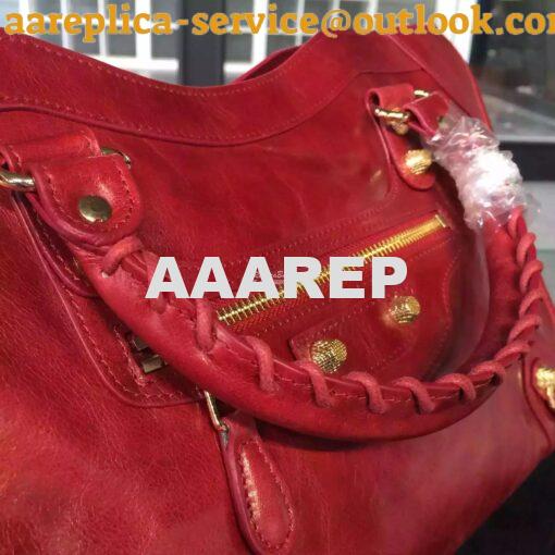 Replica Balenciaga Giant Gold City Claret Red 6