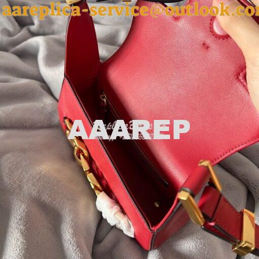 Replica Valentino VLogo Chain Calfskin Shoulder Bag 1W2B0K Red 9