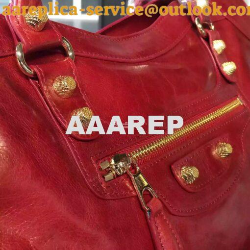 Replica Balenciaga Giant Gold City Claret Red 7