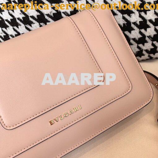 Replica Bvlgari Serpenti Forever Flap Cover Bag 19s Crystal Rose 28017 8