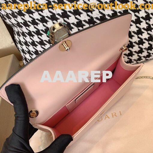 Replica Bvlgari Serpenti Forever Flap Cover Bag 19s Crystal Rose 28017 9