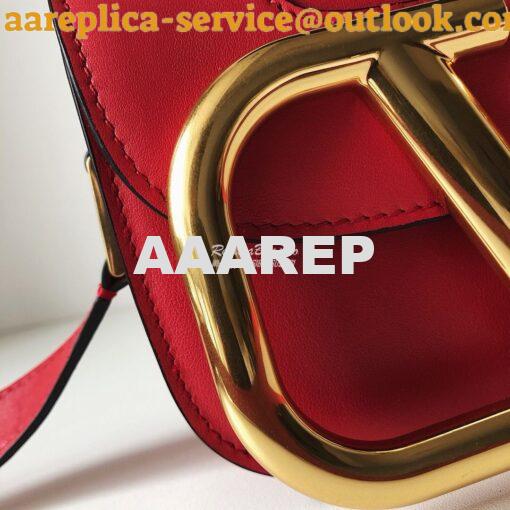 Replica Valentino Supervee Crossbody Calfskin Bag VW2B0G09 Red 9