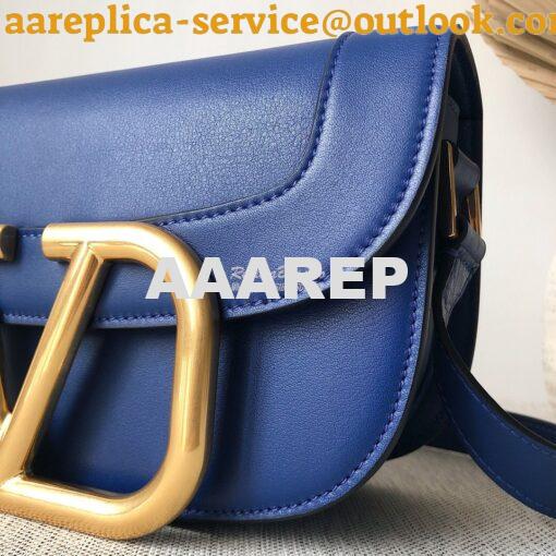 Replica Valentino Supervee Crossbody Calfskin Bag VW2B0G09 Blue 10