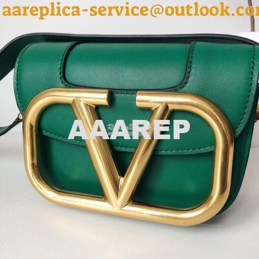 Replica Valentino Supervee Crossbody Calfskin Bag VW2B0G09 Green 3