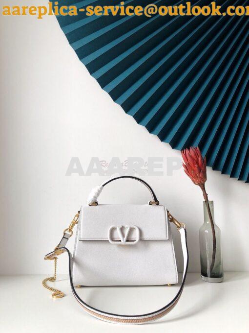 Replica Valentino VSling Grainy Calfskin Handbag ZW2B0F53 White