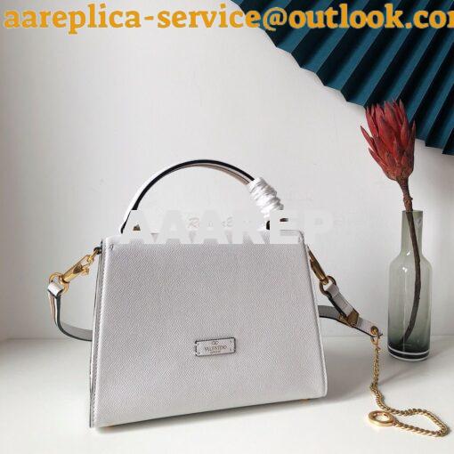 Replica Valentino VSling Grainy Calfskin Handbag ZW2B0F53 White 5