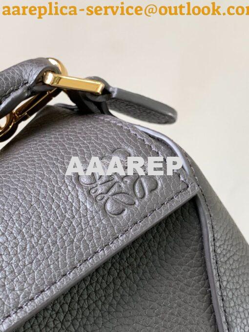 Replica Loewe Mini Puzzle bag in soft grained calfskin A510P88 Anthrac 4