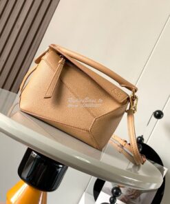 Replica Loewe Mini Puzzle bag in soft grained calfskin A510P88 Toffee