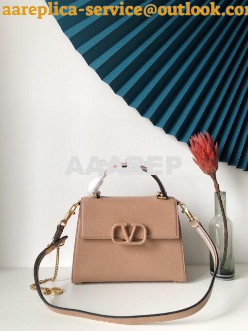 Replica Valentino VSling Grainy Calfskin Handbag ZW2B0F53 Nude 8