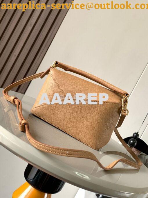 Replica Loewe Mini Puzzle bag in soft grained calfskin A510P88 Toffee 7