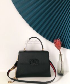 Replica Valentino VSling Grainy Calfskin Handbag ZW2B0F53 Black