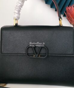 Replica Valentino VSling Grainy Calfskin Handbag ZW2B0F53 Black 2