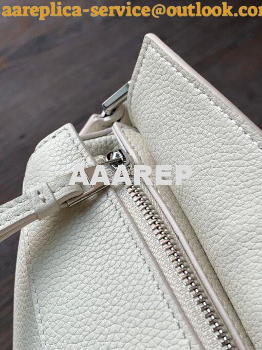 Replica Loewe Mini Puzzle bag in soft grained calfskin A510P88 White 5