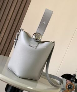 Replica Loewe Mini Pebble Bucket Bag In soft grained calfskin 973543 P