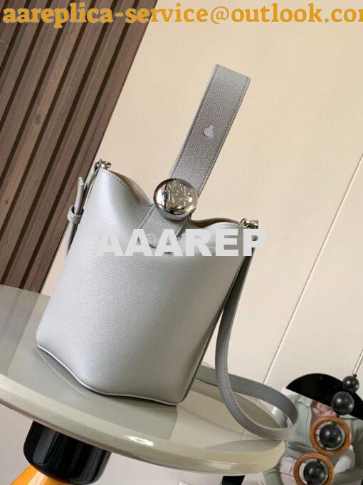 Replica Loewe Mini Pebble Bucket Bag In soft grained calfskin 973543 P