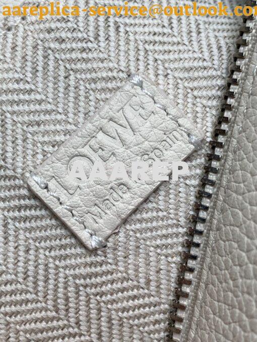 Replica Loewe Mini Puzzle bag in soft grained calfskin A510P88 White 9