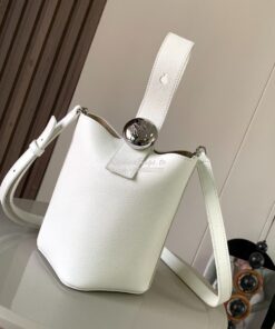 Replica Loewe Mini Pebble Bucket Bag In soft grained calfskin 973543 W