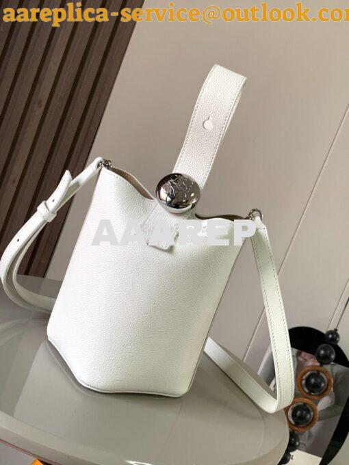 Replica Loewe Mini Pebble Bucket Bag In soft grained calfskin 973543 W