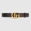 Replica Gucci Wide leather belt with pearl Double 453261 6