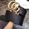 Replica Gucci Leather belt with Double G buckle with snake black 458949 10