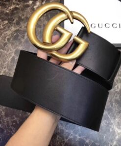 Replica Gucci 7cm Wide Leather Belt With Double G