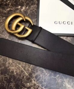 Replica Gucci 7cm Wide Leather Belt With Double G 2