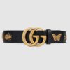 Replica Gucci Leather belt with Double G buckle with snake cuir 458949 5