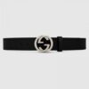 Replica Gucci Camarel Leather Belt With Double G Buckle 8