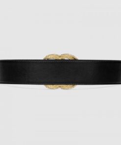 Replica Gucci Belt with textured Double G buckle 582348 2