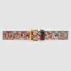 Replica Gucci Tiger Print GG Supreme Belt With Square Buckle 7