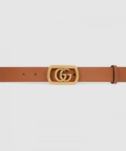 Replica Gucci Belt with framed Double G buckle 575587