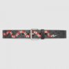 Replica Gucci GG Marmont caiman belt with shiny buckle 5