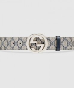 Replica Gucci GG Supreme belt with G buckle 411924