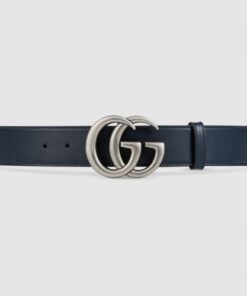 Replica Gucci Leather belt with Double G buckle 397660