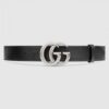 Replica Gucci Leather belt with Double G buckle 414516 3