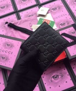 Replica Gucci Black Signature Leather Bi-fold Wallet 2