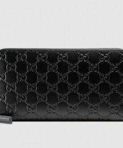 Replica Gucci Black Signature Leather Zippy Organizer Wallet