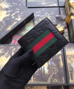 Replica Gucci Black Signature Web Bi-fold Wallet 2