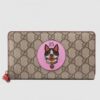 Replica Gucci Black Tiger Print GG Supreme Bi-fold Wallet 8