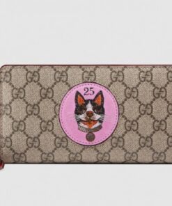 Replica Gucci GG Supreme Zip Around Wallet With Bosco Patch